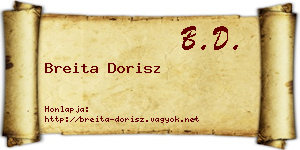 Breita Dorisz névjegykártya